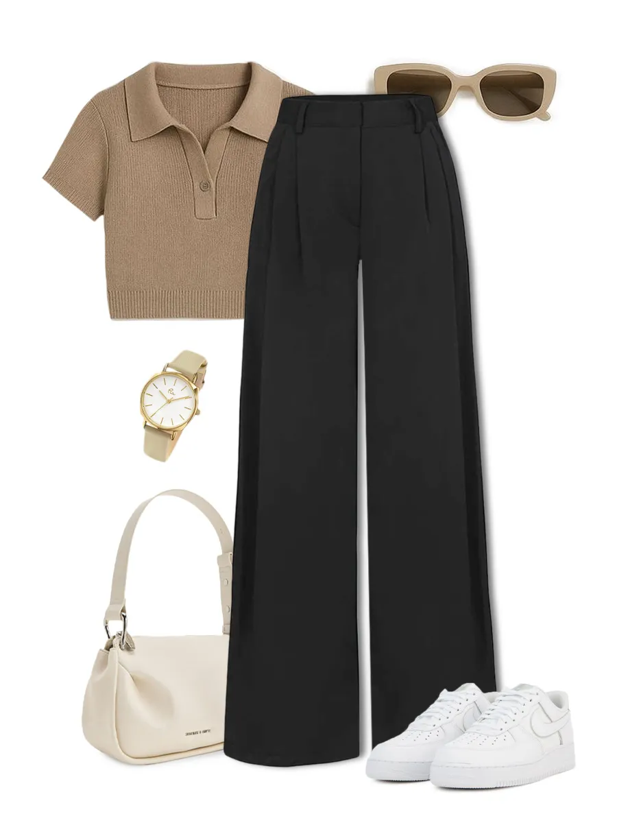 Брюки палаццо классические широкие