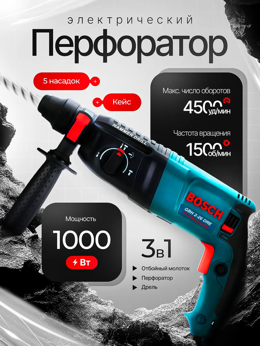 Перфоратор профессиональный со сменным патроном