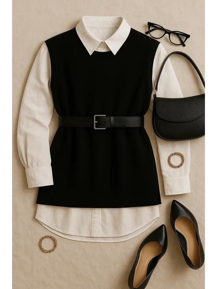 Платье рубашка офисное школьное оверсайз