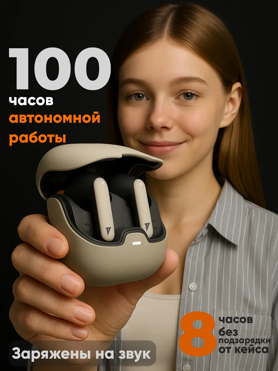 Наушники беспроводные с микрофоном для андроид и iphone