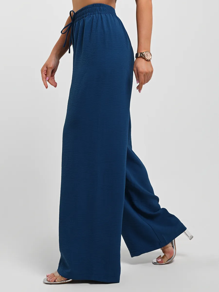 Брюки широкие теплые палаццо школьные на 1 сентября