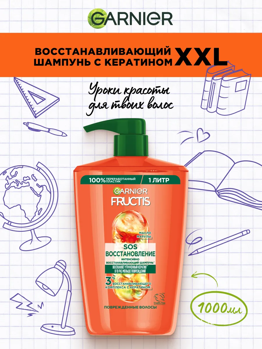 Fructis Шампунь для волос женский Фруктис SOS Восстановление
