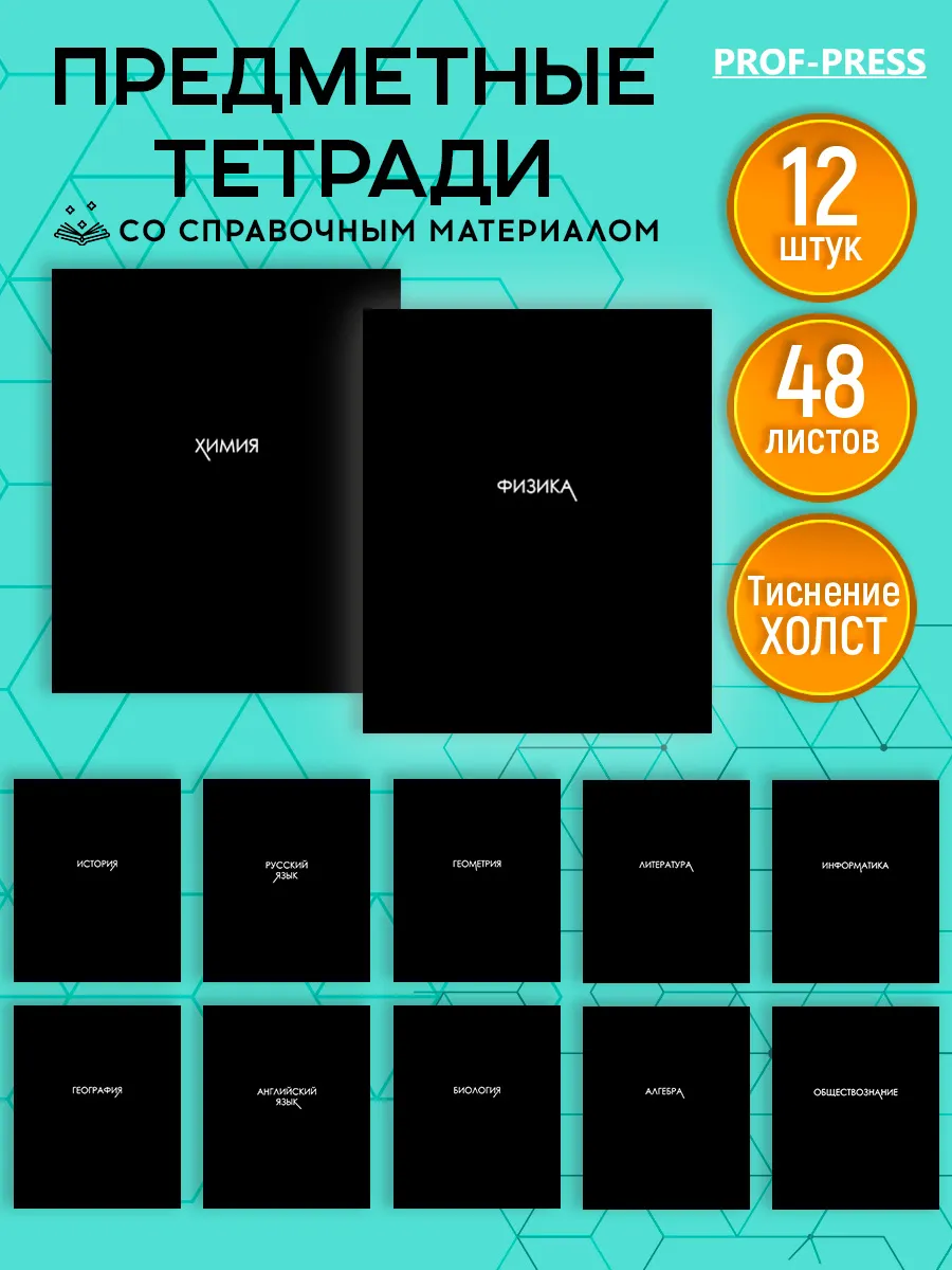 Тетради предметные 12 штук 48 листов