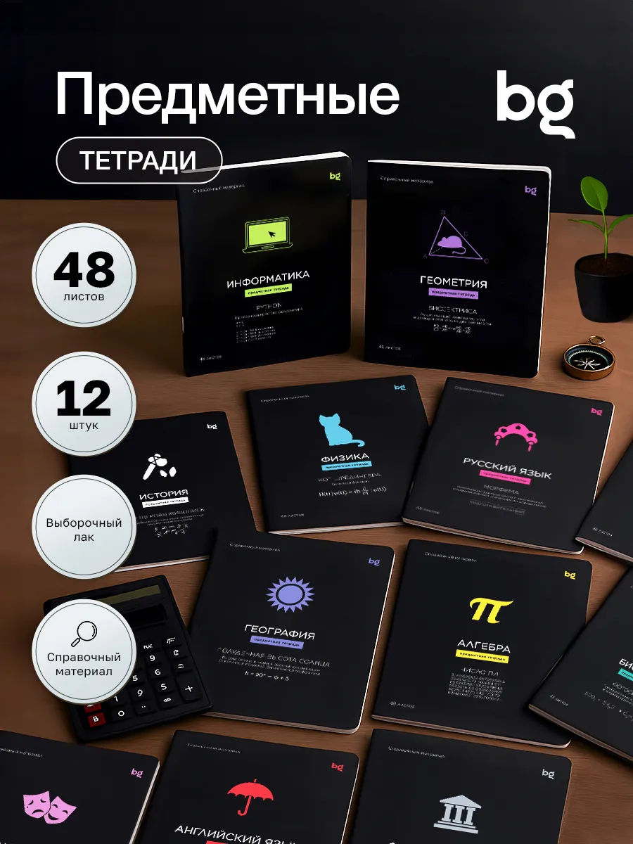 Предметные тетради со справочным материалом 48 л 12 шт