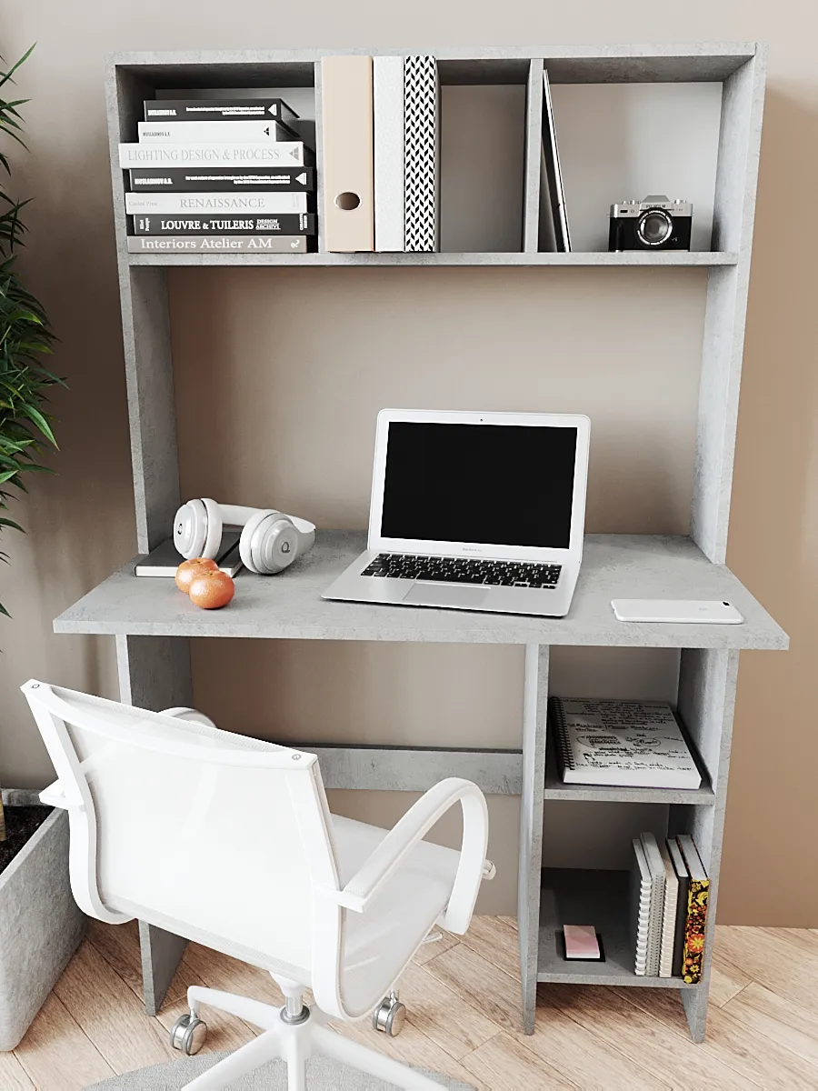 Стол письменный компьютерный школьный с полками