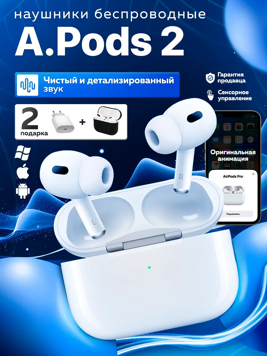 Наушники беспроводные с микрофоном Pro 2