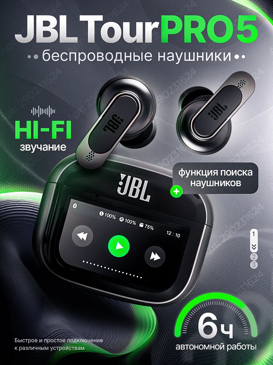 Наушники беспроводные с шумоподавлением и микрофоном