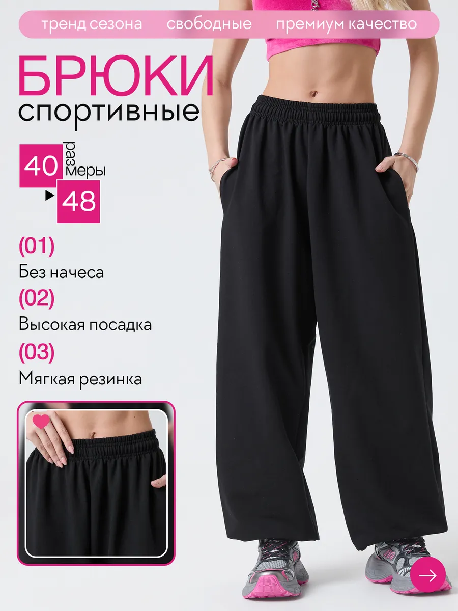 Брюки спортивные джоггеры без начеса