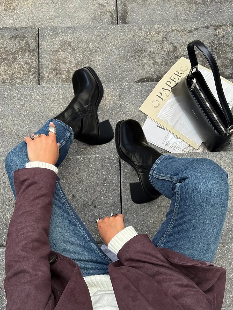 Ботинки ботильоны демисезонные на каблуке