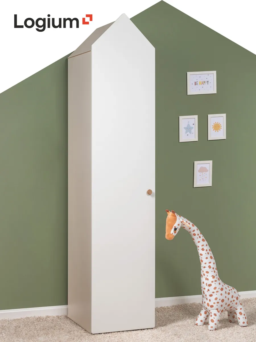 Шкаф пенал напольный с дверками детский