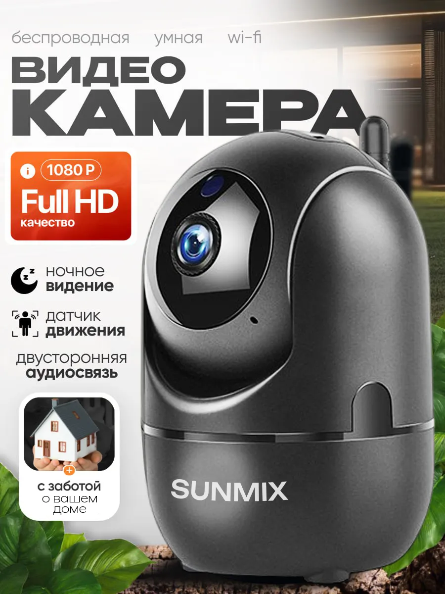 Умная Wi Fi камера видеонаблюдения для дома и офиса