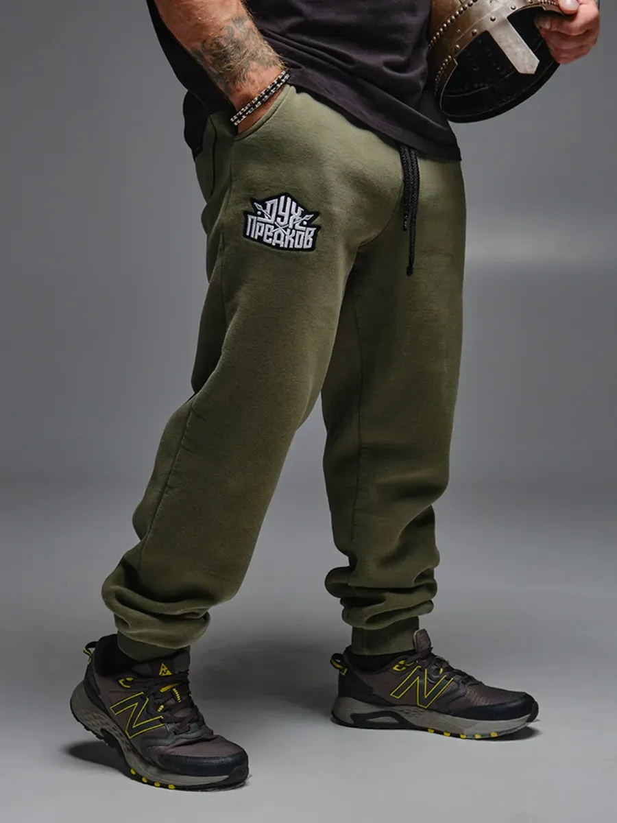 Джоггеры спортивные с начесом Копье