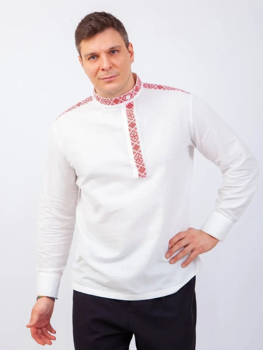 Рубашка косоворотка льняная