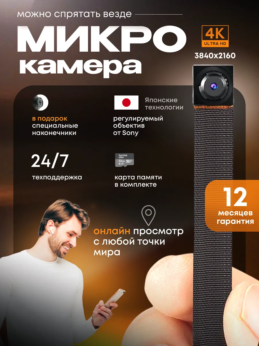 Мини камера видеонаблюдения