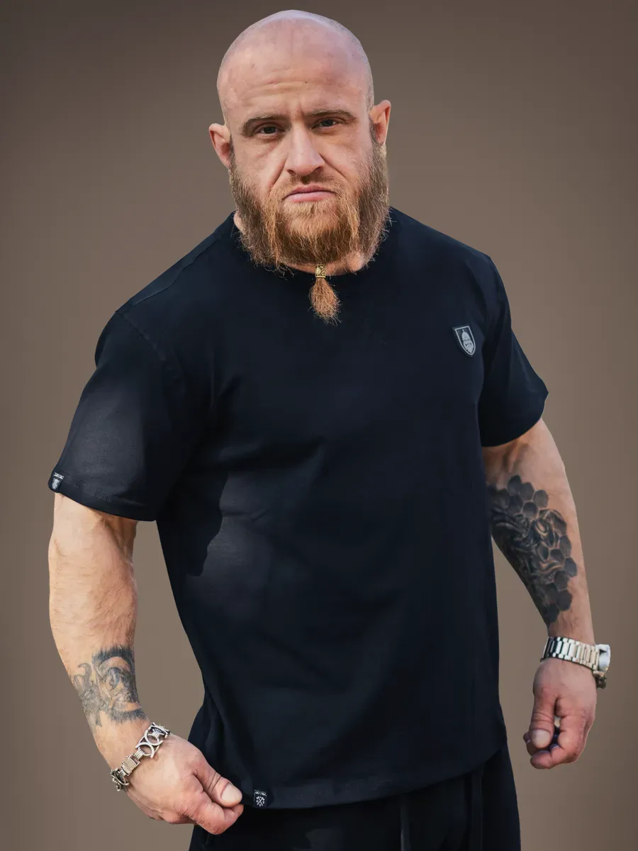 Футболка базовая черная хлопок оверсайз