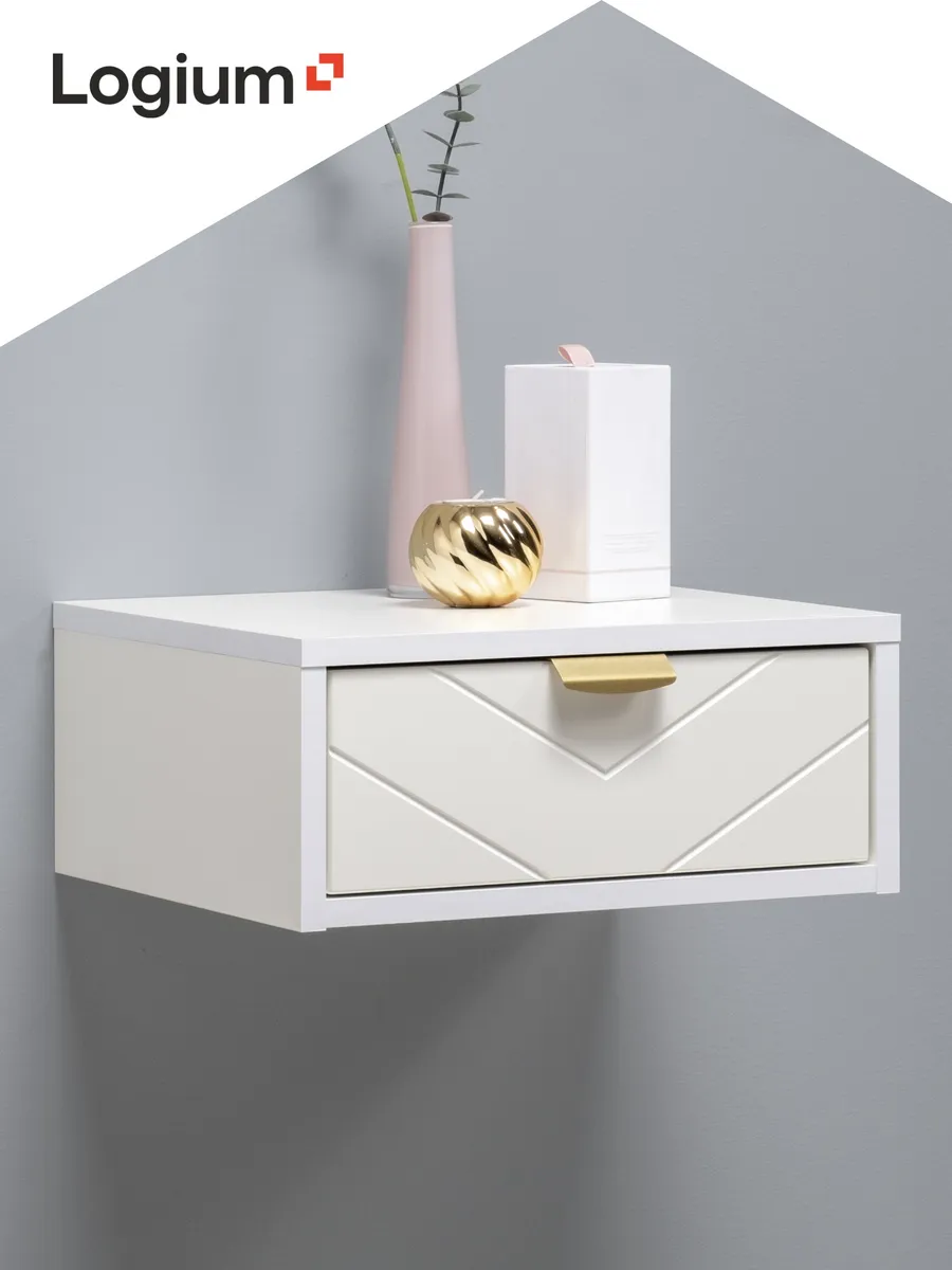 Тумба прикроватная подвесная с ящиком