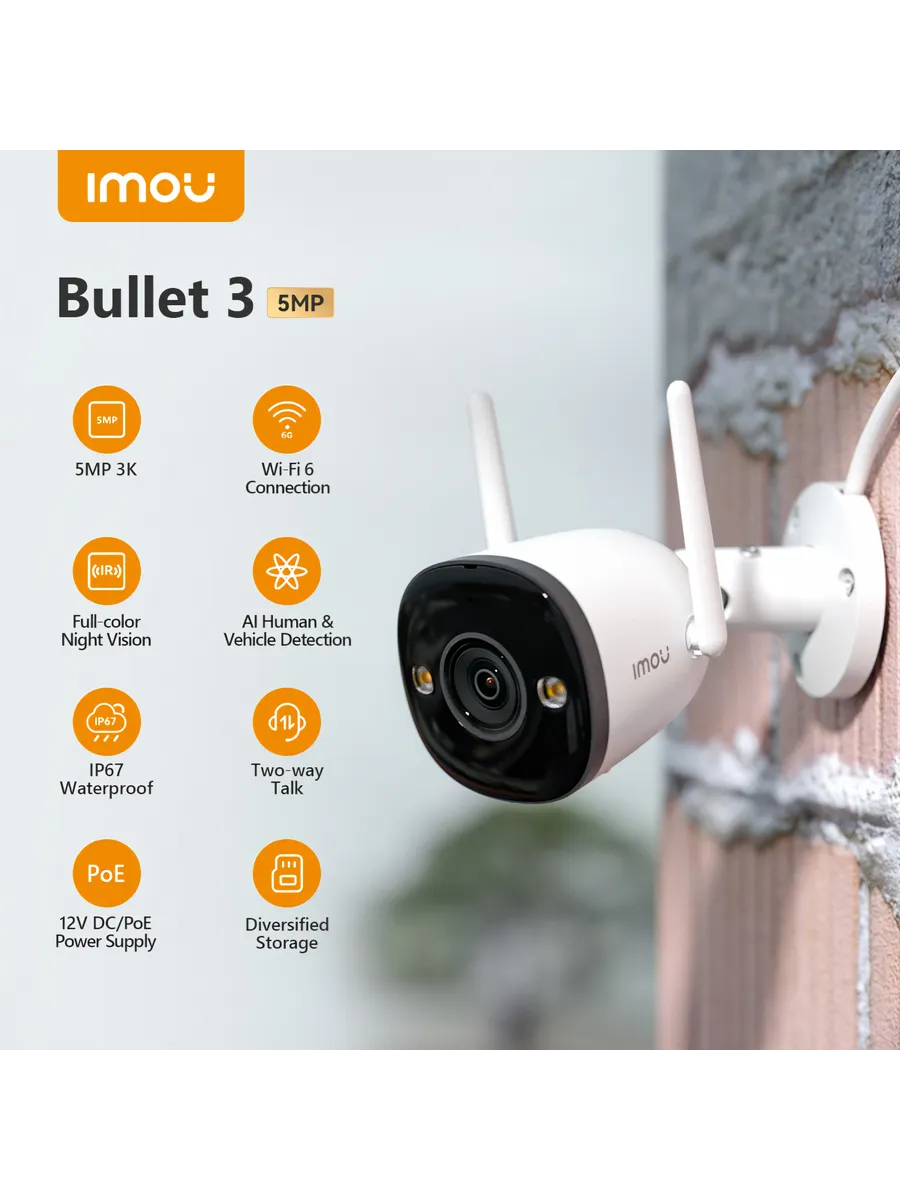 Уличная wi-fi камера видеонаблюдения c разрешением 5 mp