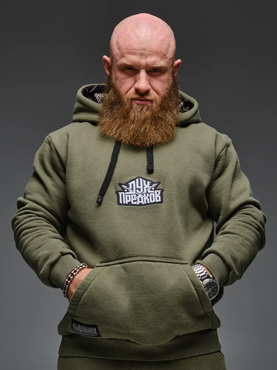 Теплое худи с начесом Копье