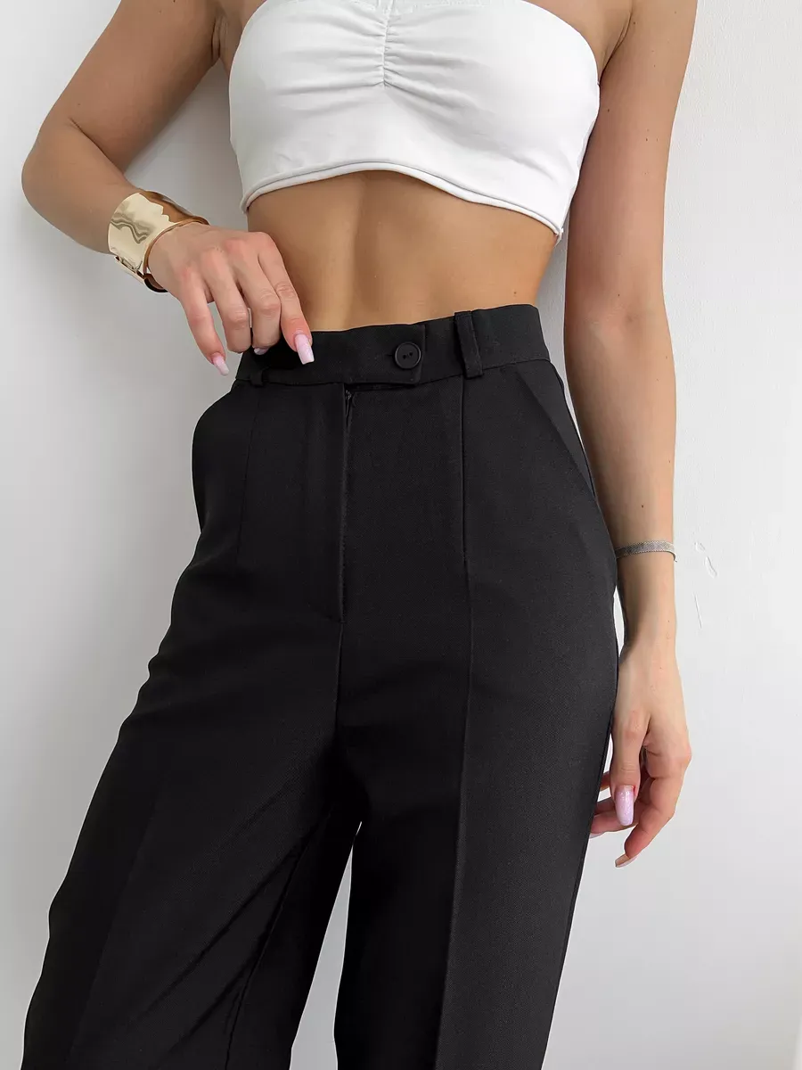 Классические брюки палаццо прямые