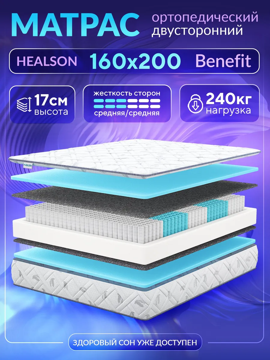 Матрас 160х200 анатомический, пружинный Firm Benefit