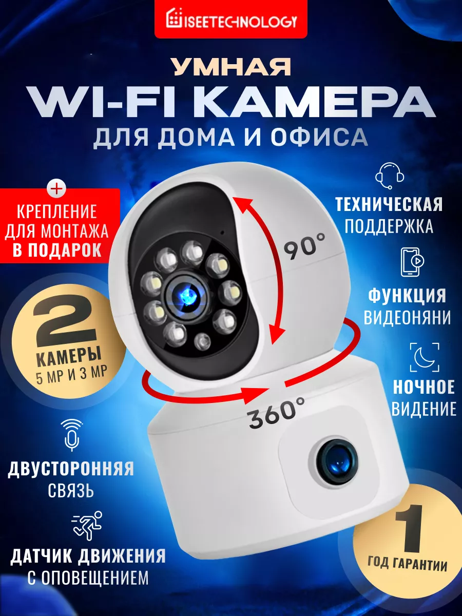 Камера видеонаблюдения для дома wi-fi ip
