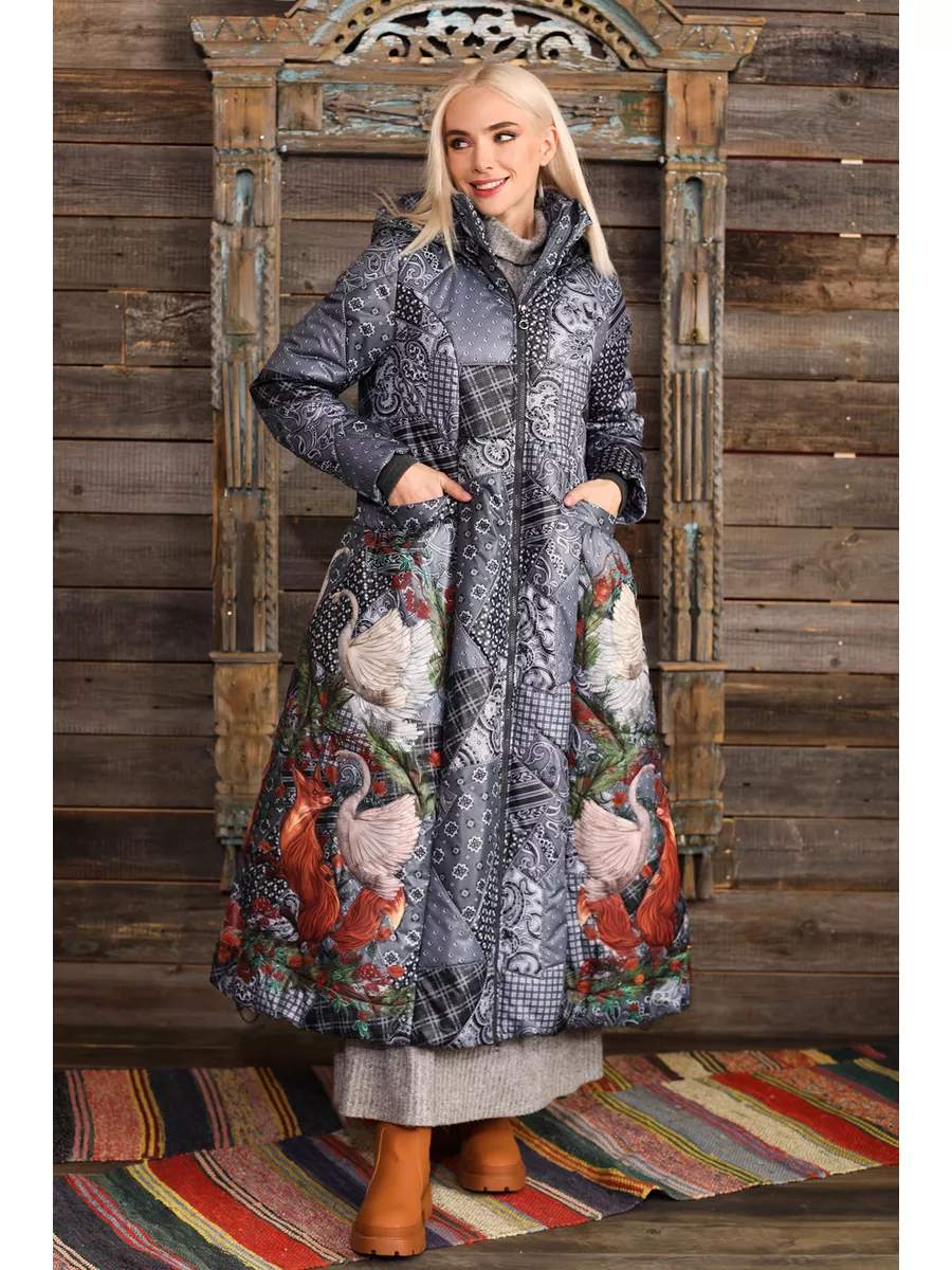 Пальто зимнее длинное