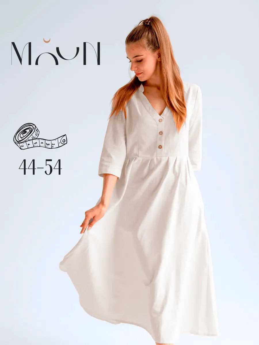 Платье летнее длинное льняное