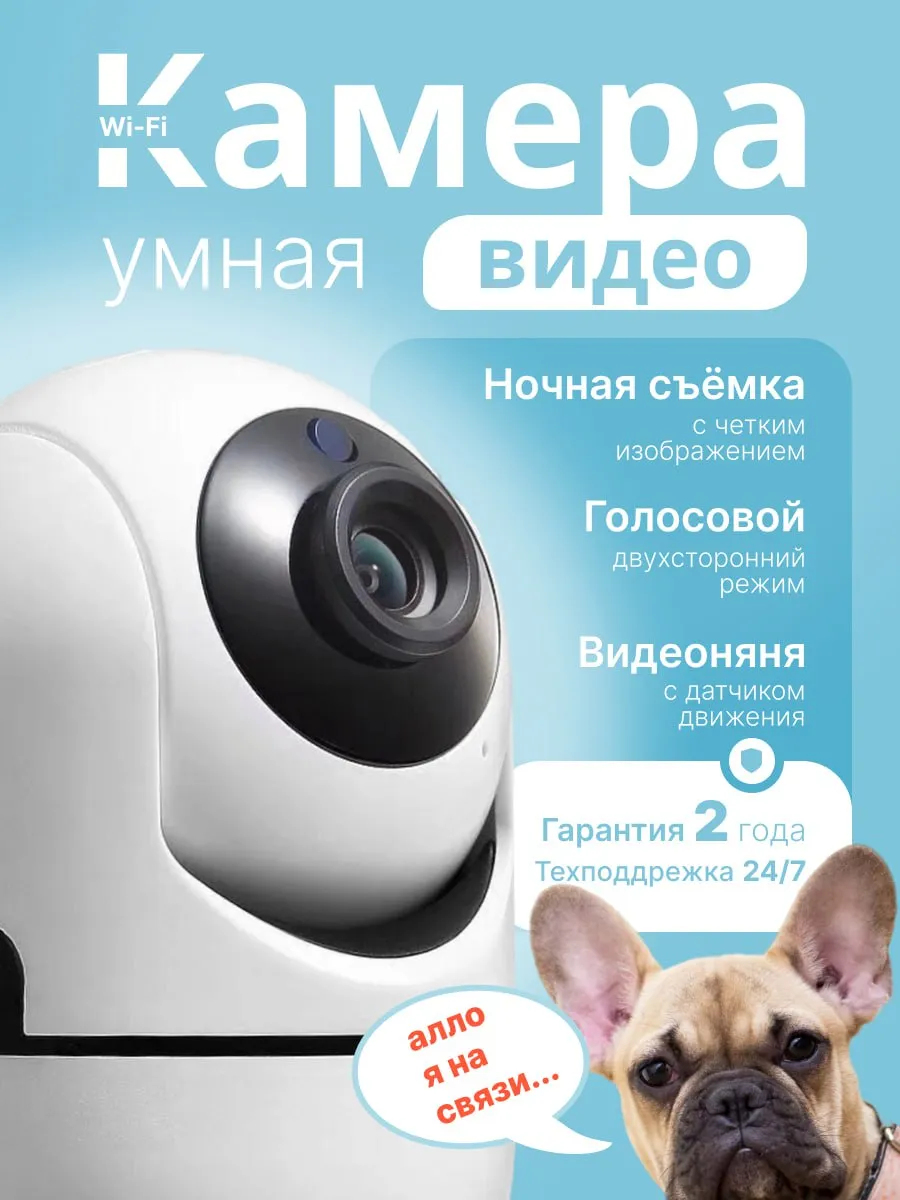 Камера видеонаблюдения и видеоняня поворотная для дома