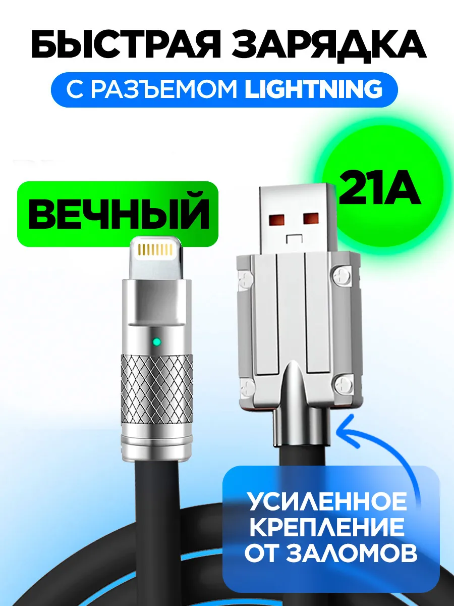 Зарядка для iphone кабель usb быстрая 1 метр