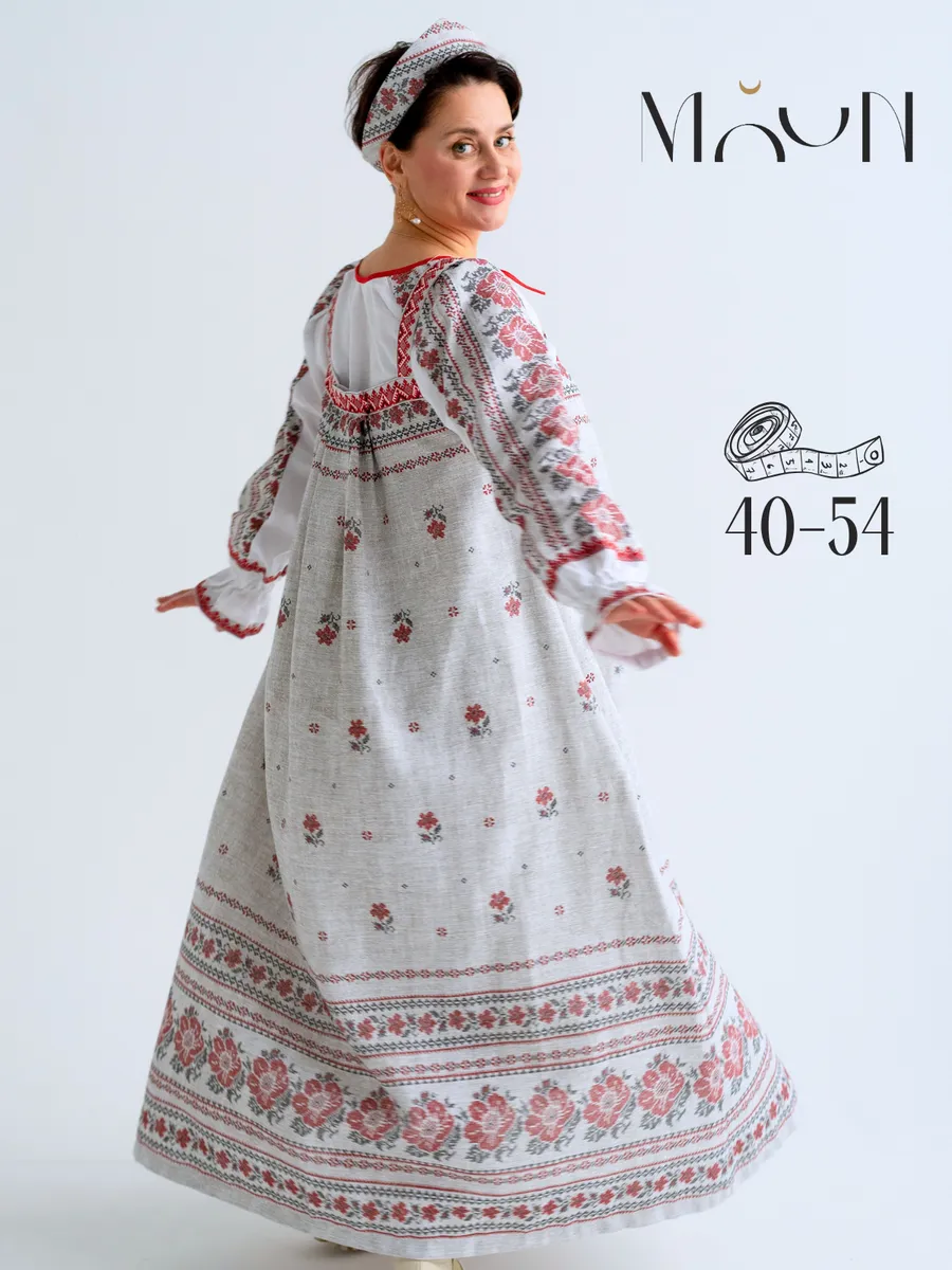 Русский народный костюм сарафан с рубашкой карнавальный