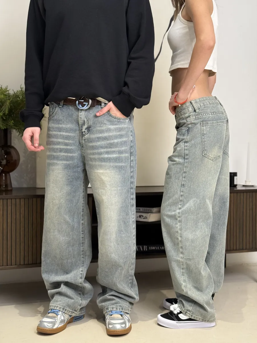 джинсы широкие трубы прямые оверсайз y2k