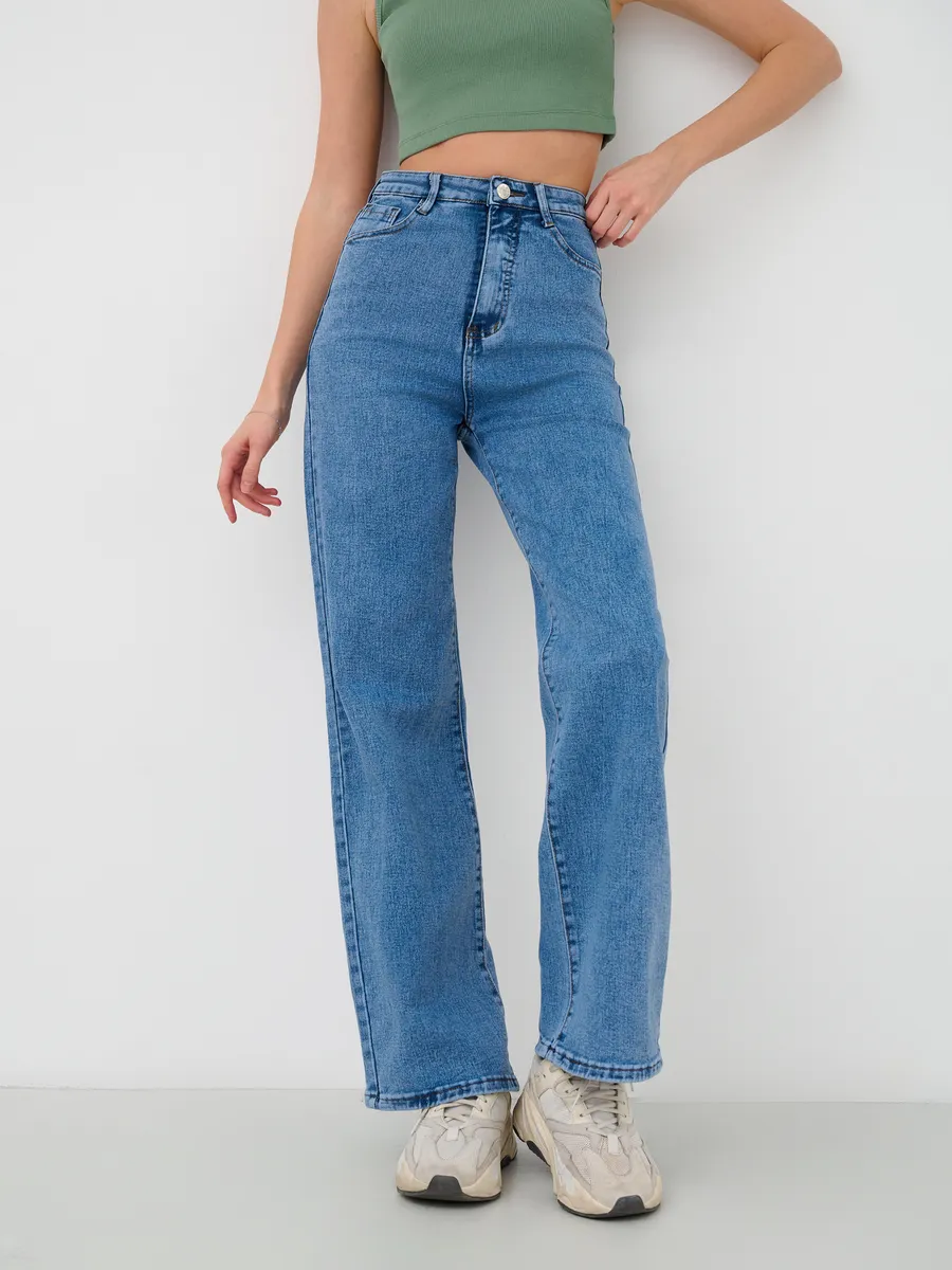 Джинсы клеш трубы прямые