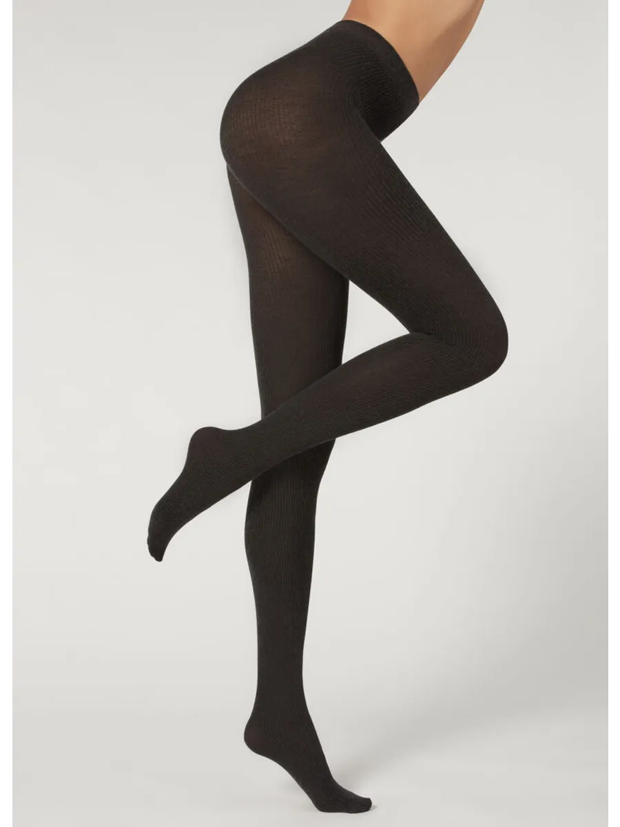 Колготки кашемировые в резинку