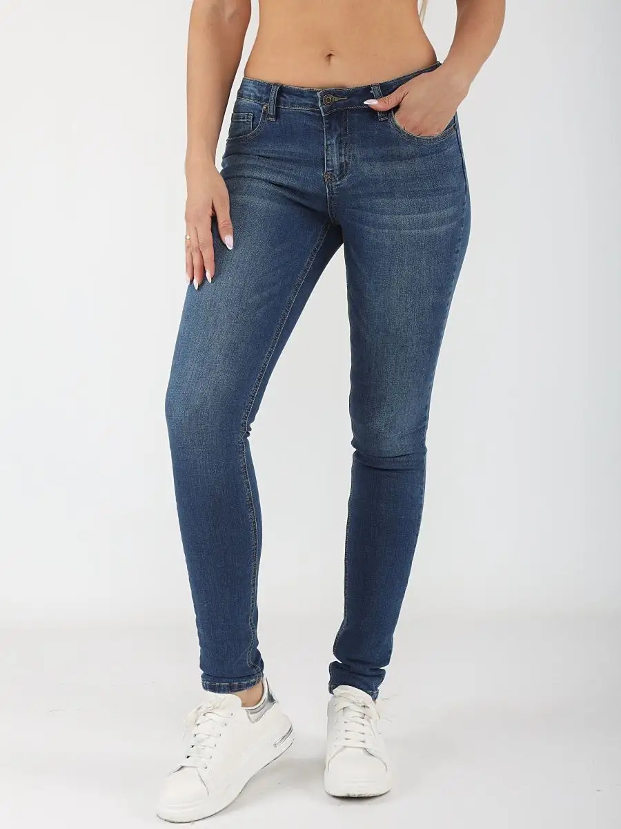 Джинсы зауженные большой размер