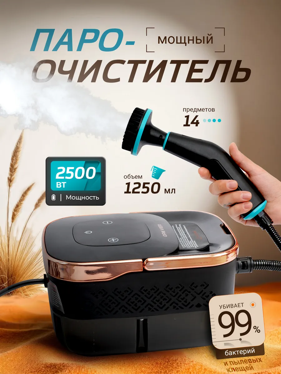 Пароочиститель для дома для уборки мощный с насадками