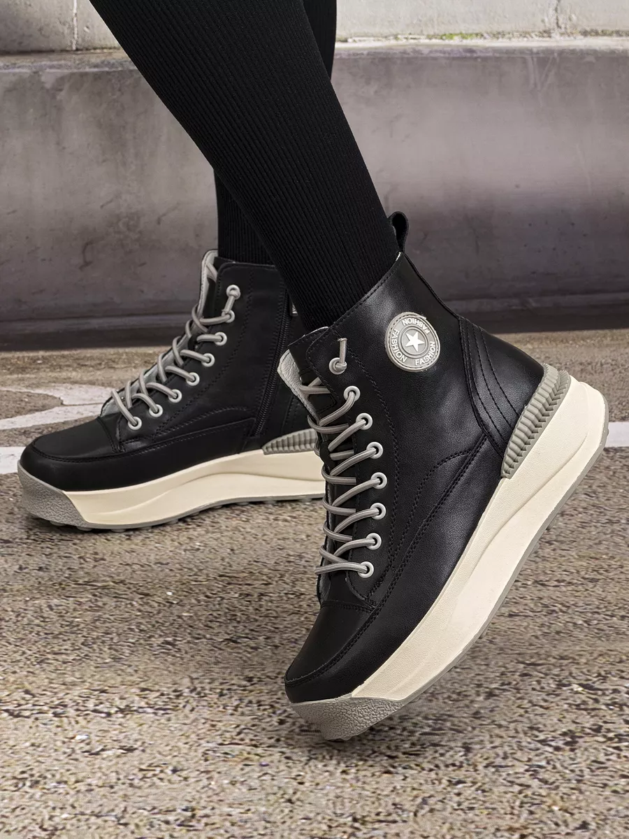 Ботинки из натуральной кожи спортивные