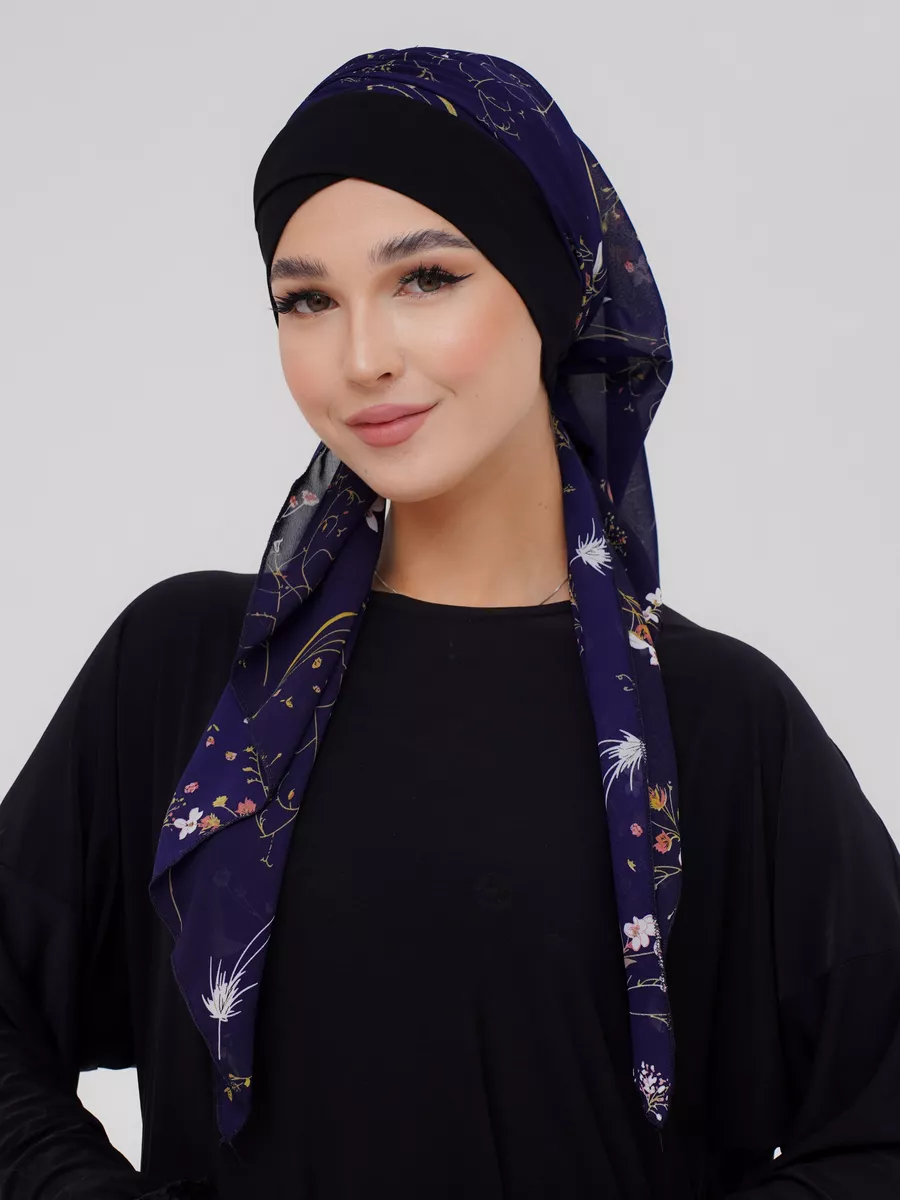 Платок летний на голову чалма повседневная