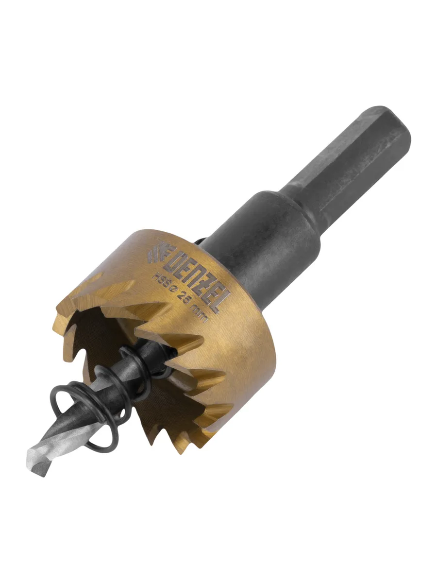 Коронка по металлу, 25 мм, HSS, нитридтитан, 724104