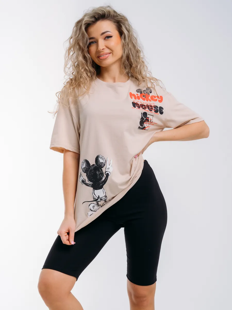 Костюм домашний футболка и велосипедки