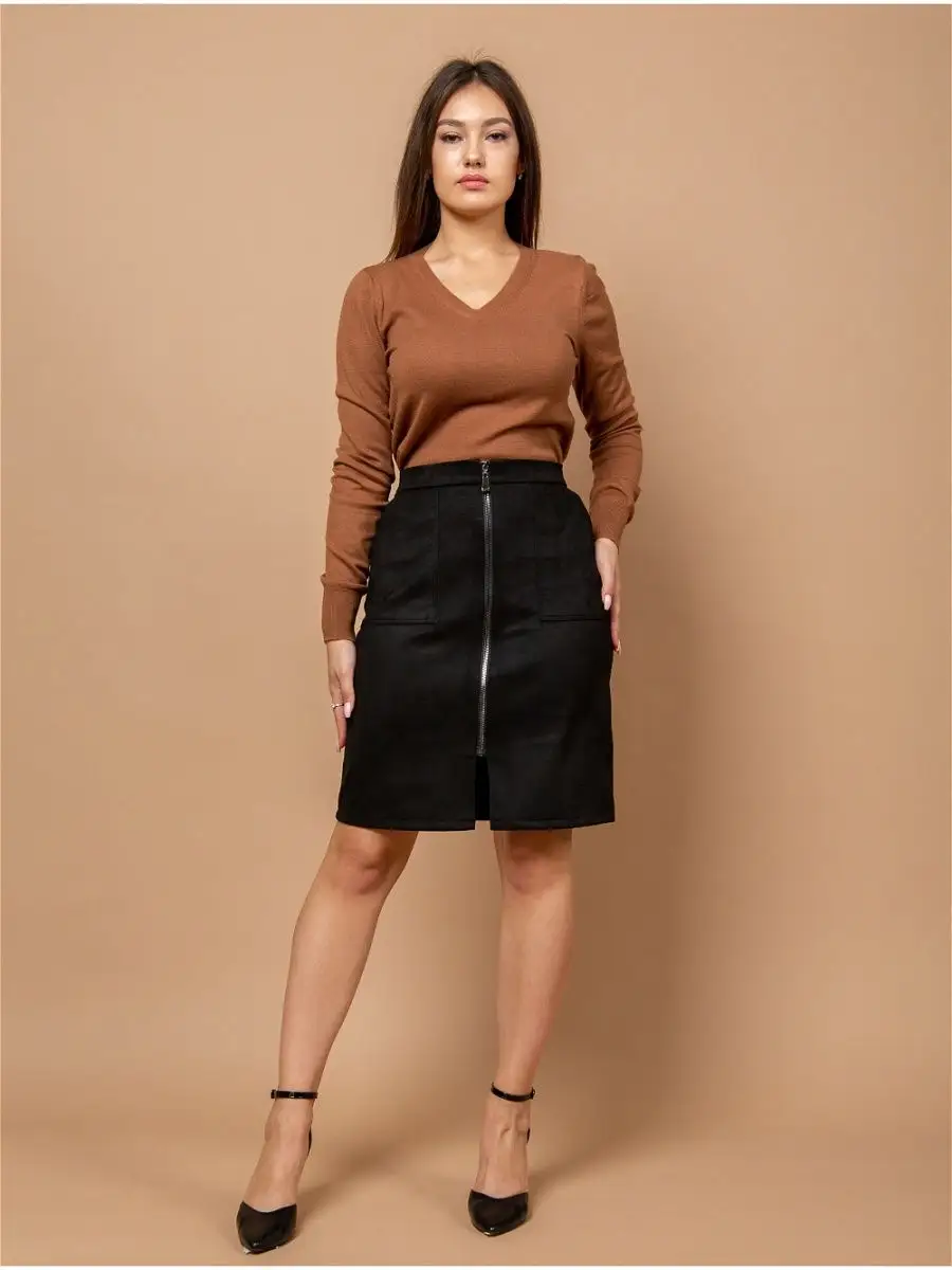 Юбка замшевая