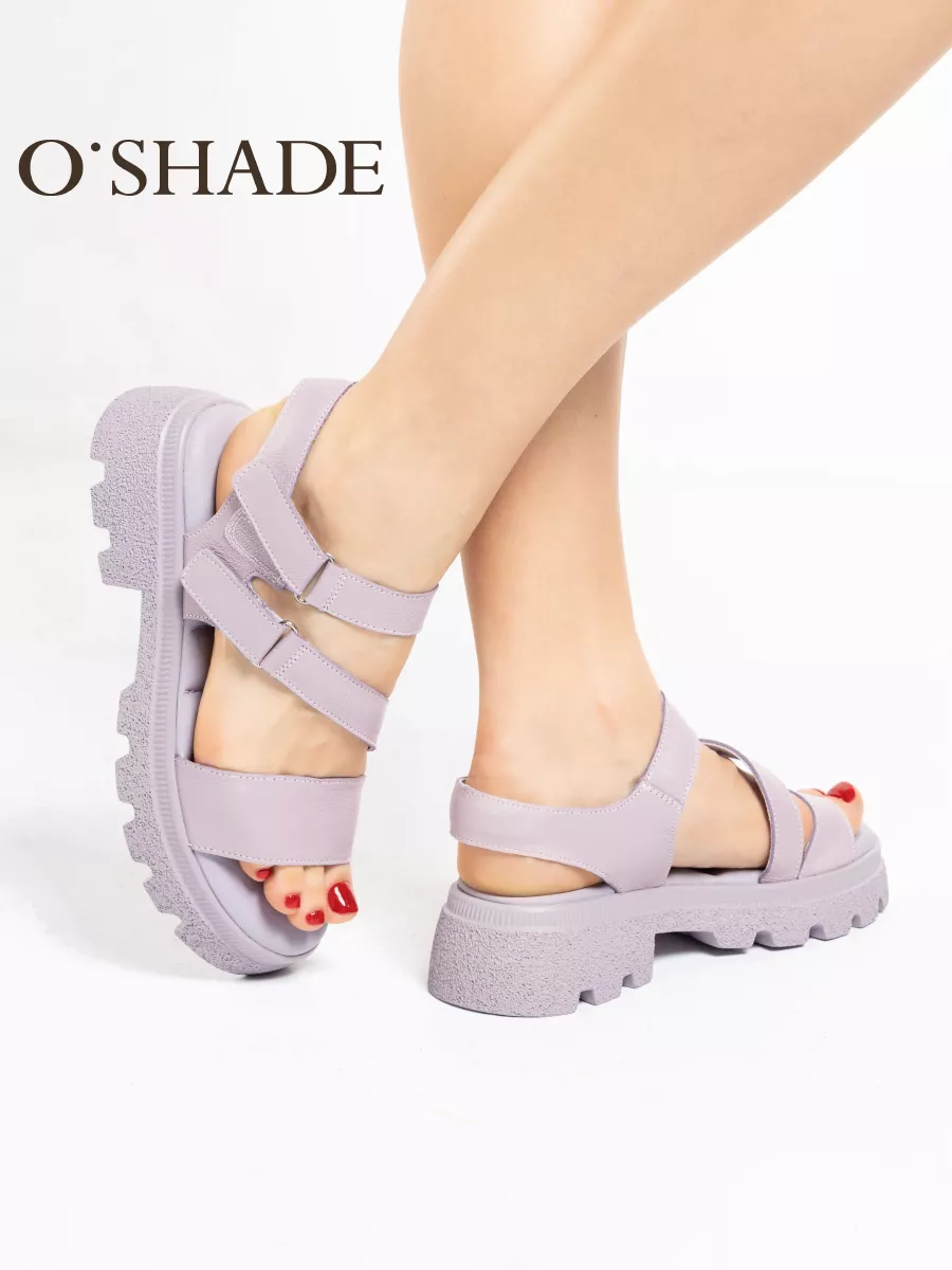 Босоножки фиолетовые на платформе