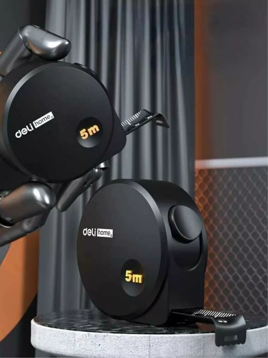 Рулетка Deli Home Series Black 5 метров (черная)