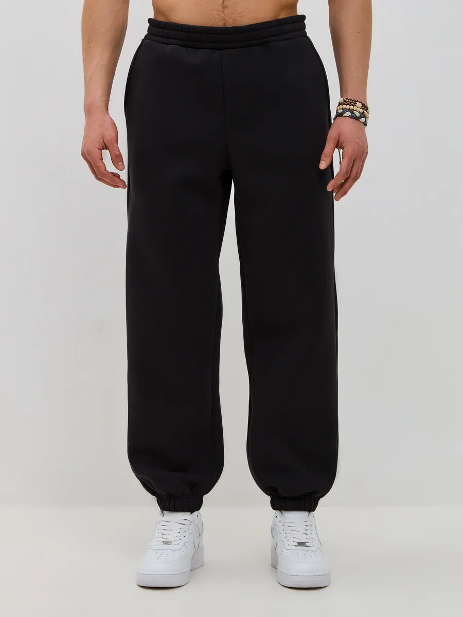 Брюки джоггеры с начесом, мужской