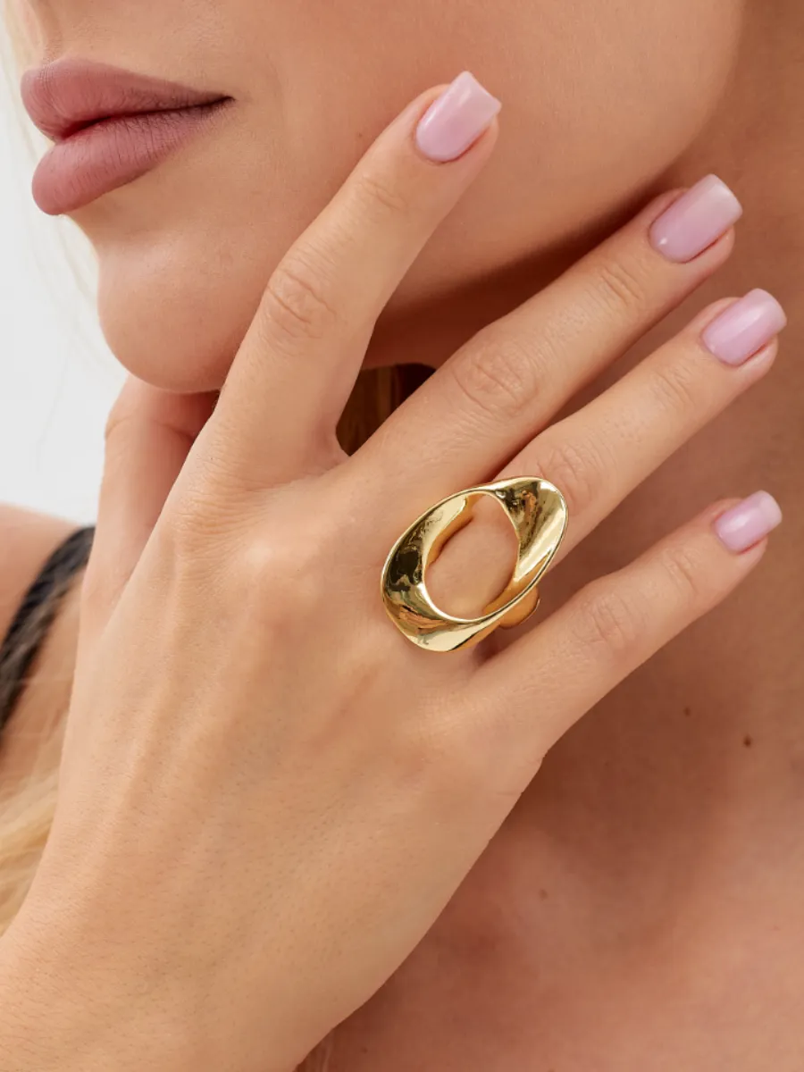 Кольцо бижутерия регулируемое на резинке