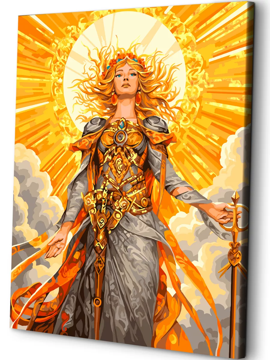 Золотая богиня Картина по номерам на холсте 40х50