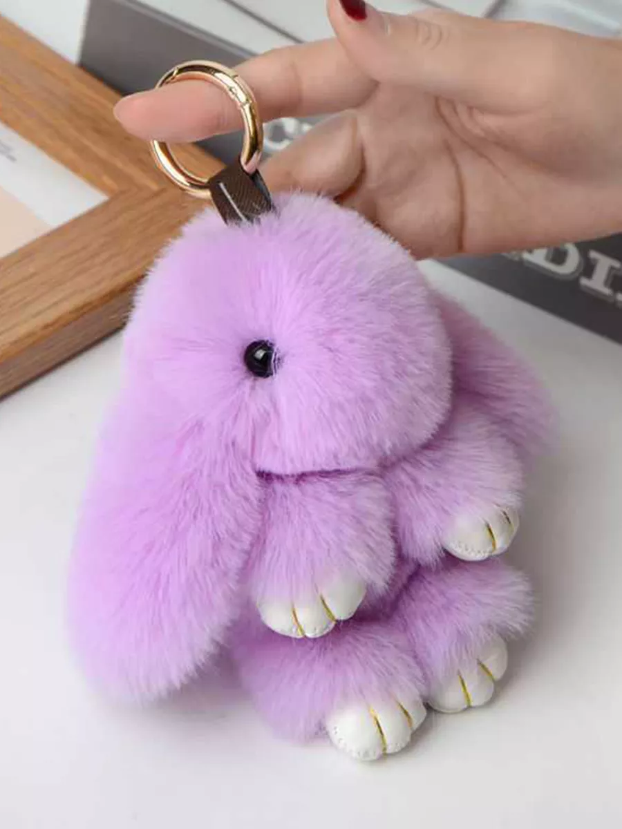 Брелок-игрушка пушистый зайчик-кролик