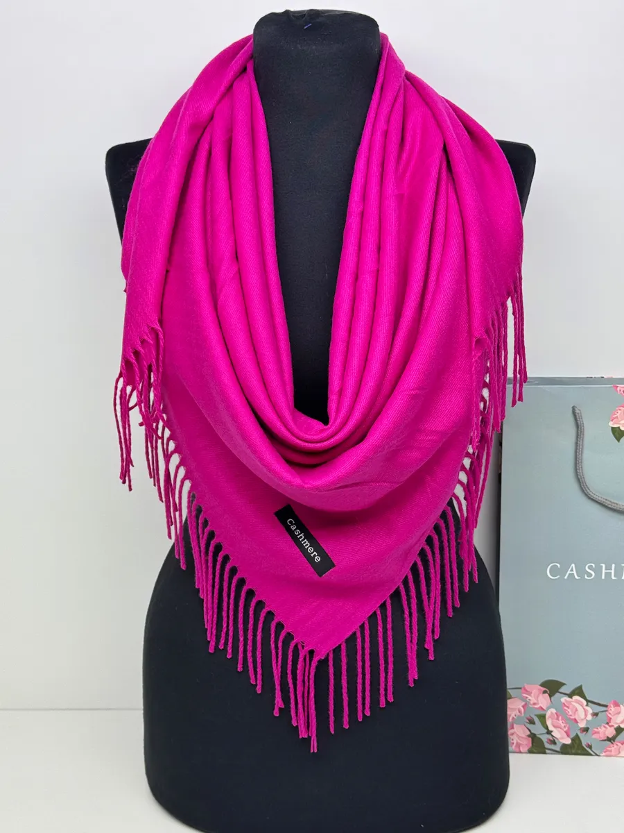 Платки теплые квадратные кашемир