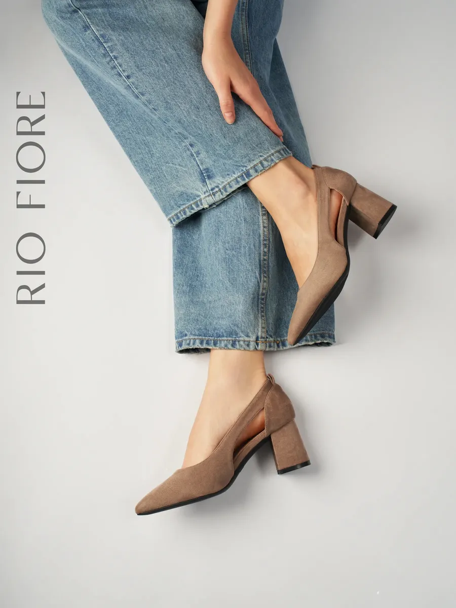 Туфли на устойчивом каблуке лодочки вечерние