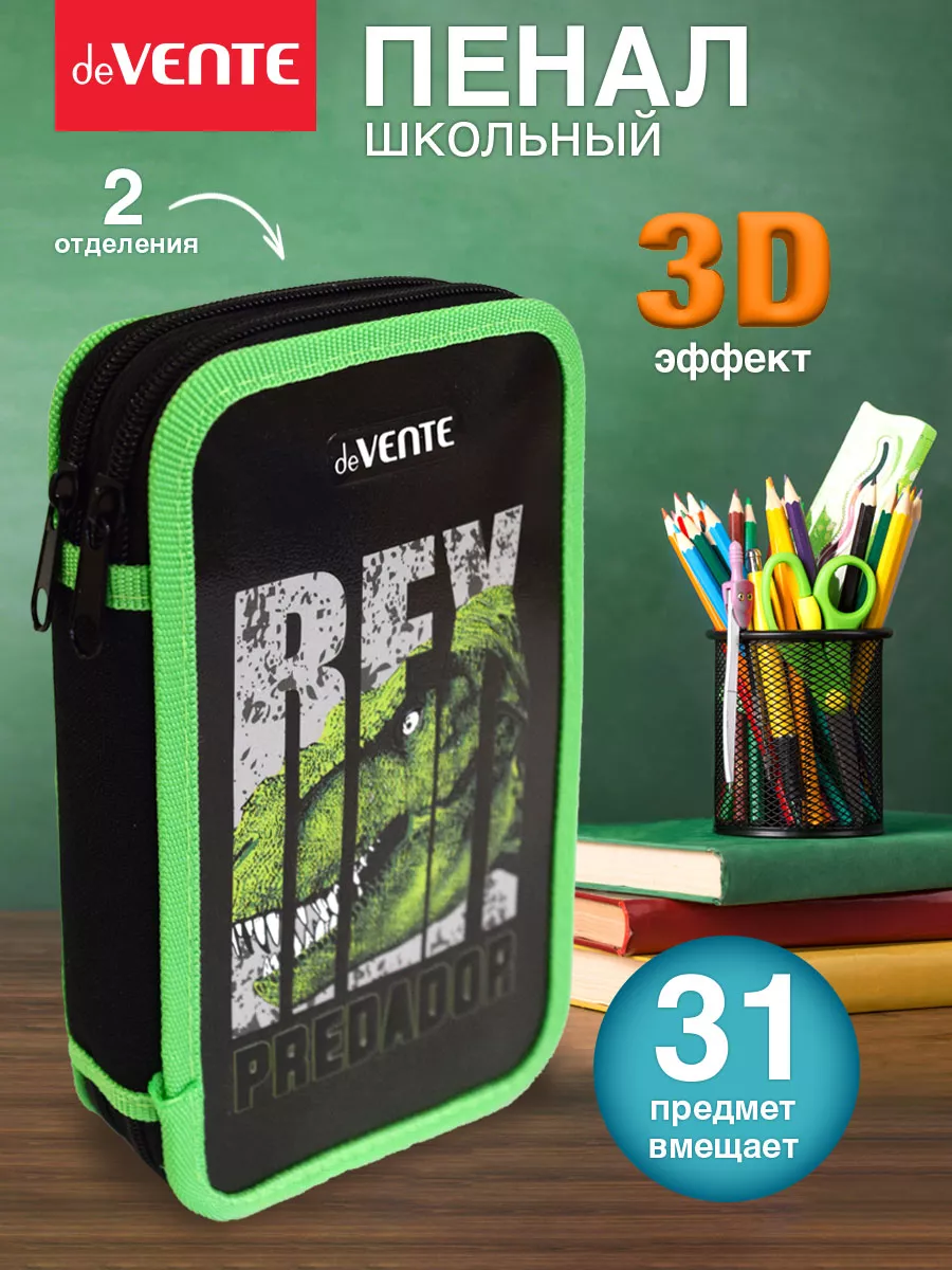 Пенал школьный для мальчика 2 отделения