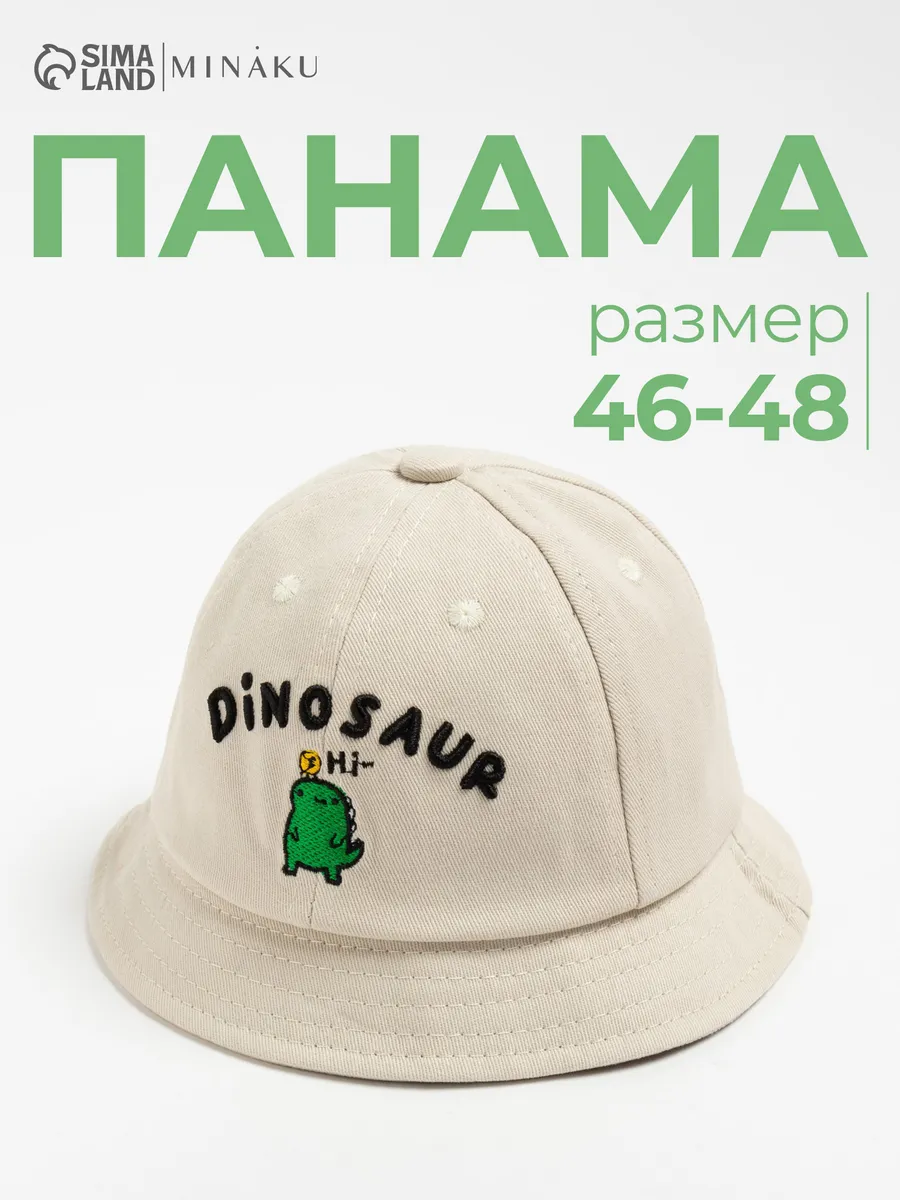 Панама летняя пляжная с динозаврами